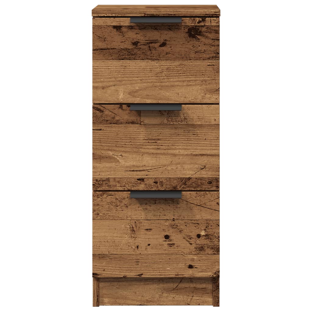 Dressoirs 2 st 30x30x70 cm bewerkt hout oud houtkleurig is nu te koop bij PeponiXL, paradijselijk wonen!