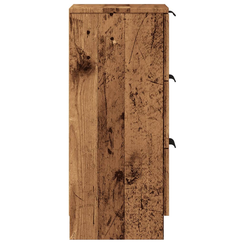 Dressoirs 2 st 30x30x70 cm bewerkt hout oud houtkleurig is nu te koop bij PeponiXL, paradijselijk wonen!