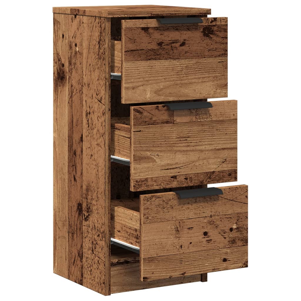 Dressoirs 2 st 30x30x70 cm bewerkt hout oud houtkleurig is nu te koop bij PeponiXL, paradijselijk wonen!