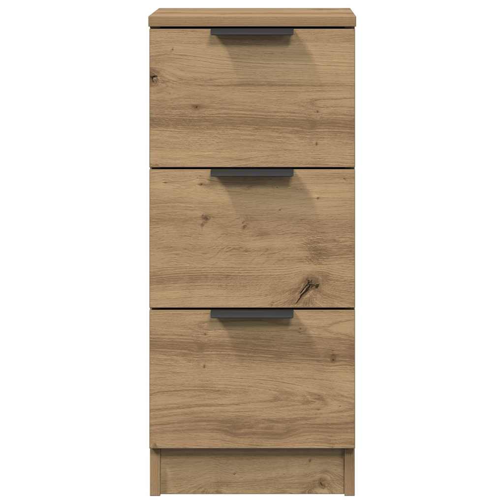 Dressoirs 2 st 30x30x70 cm bewerkt hout artisanaal eikenkleur is nu te koop bij PeponiXL, paradijselijk wonen!