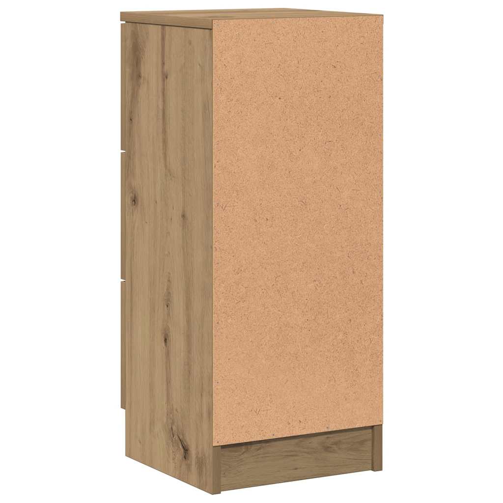Dressoirs 2 st 30x30x70 cm bewerkt hout artisanaal eikenkleur is nu te koop bij PeponiXL, paradijselijk wonen!