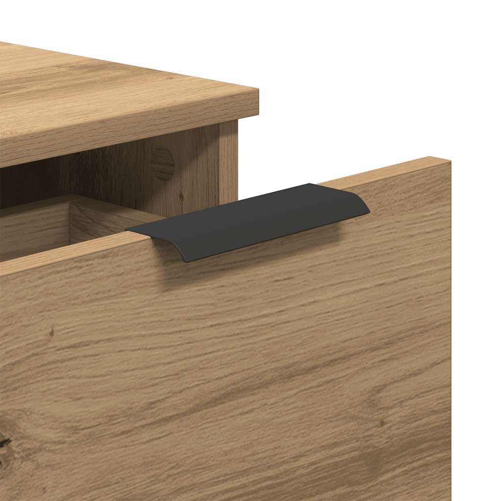 Dressoirs 2 st 30x30x70 cm bewerkt hout artisanaal eikenkleur is nu te koop bij PeponiXL, paradijselijk wonen!