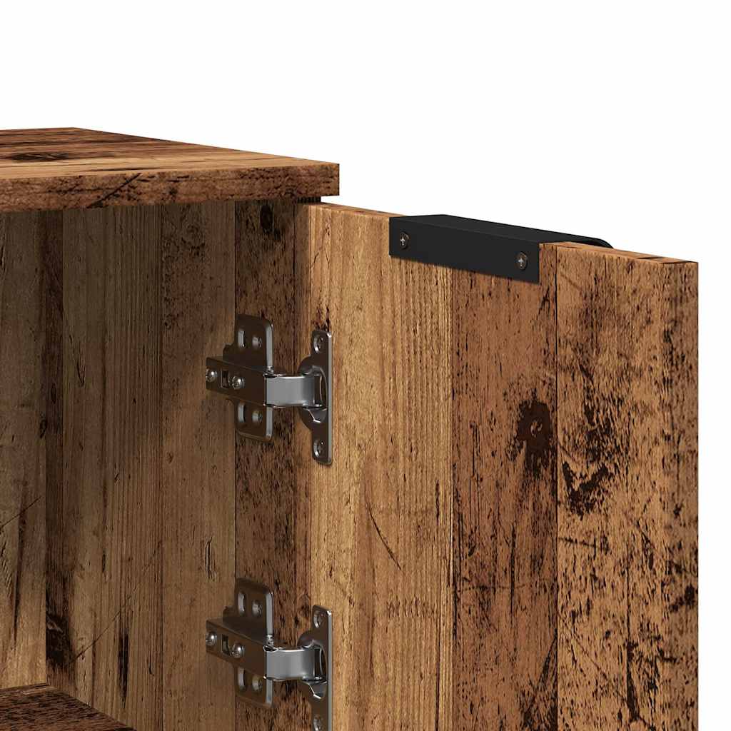 Dressoirs 2 st 30x30x70 cm bewerkt hout oud houtkleurig is nu te koop bij PeponiXL, paradijselijk wonen!