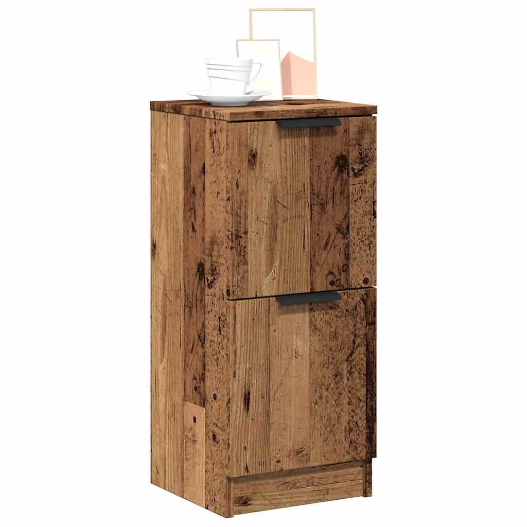 Dressoirs 2 st 30x30x70 cm bewerkt hout oud houtkleurig is nu te koop bij PeponiXL, paradijselijk wonen!