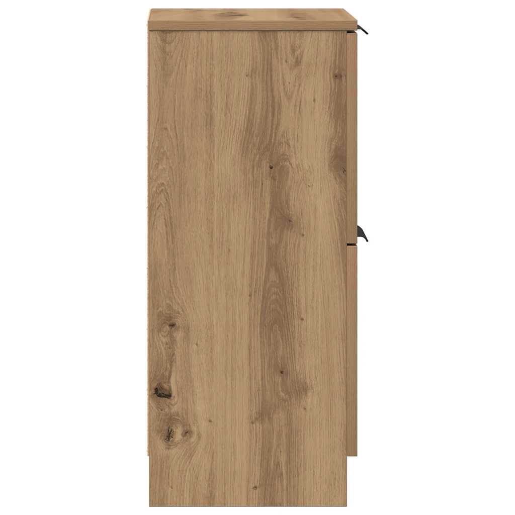 Dressoirs 2 st 30x30x70 cm bewerkt hout artisanaal eikenkleur is nu te koop bij PeponiXL, paradijselijk wonen!