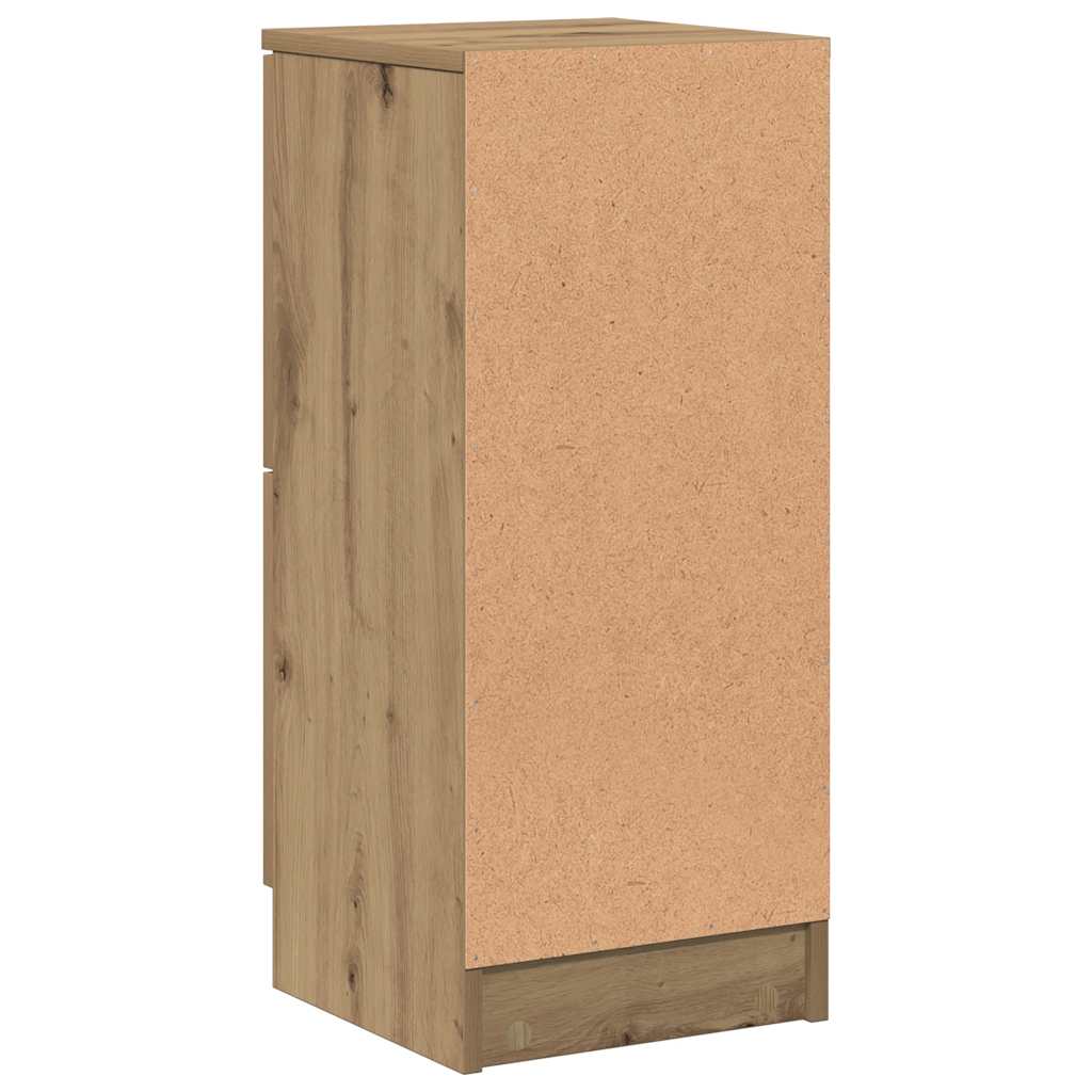 Dressoirs 2 st 30x30x70 cm bewerkt hout artisanaal eikenkleur is nu te koop bij PeponiXL, paradijselijk wonen!