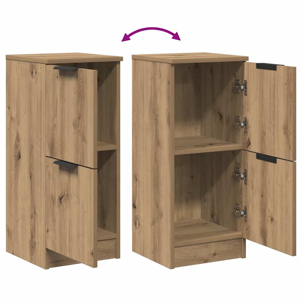 Dressoirs 2 st 30x30x70 cm bewerkt hout artisanaal eikenkleur is nu te koop bij PeponiXL, paradijselijk wonen!