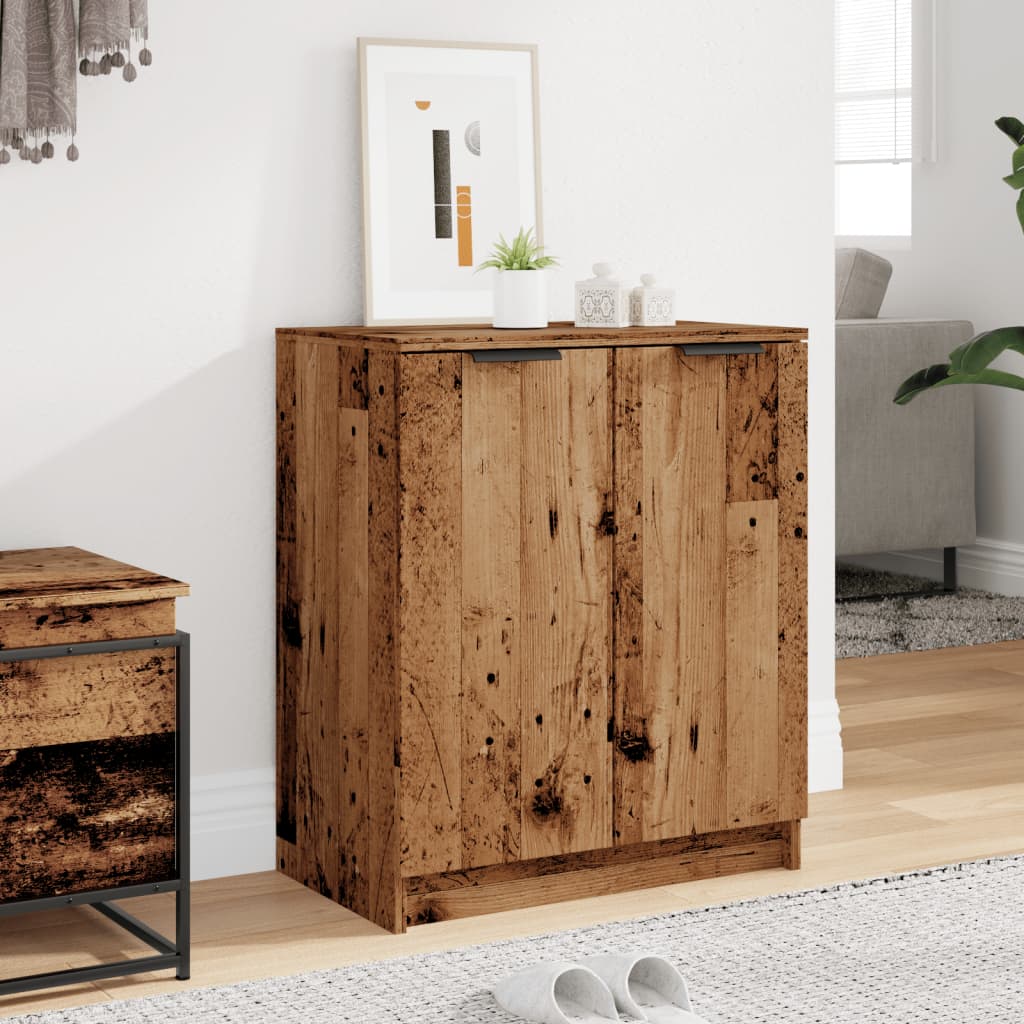 Schoenenkast 59x35x70 cm bewerkt hout oud houtkleurig is nu te koop bij PeponiXL, paradijselijk wonen!
