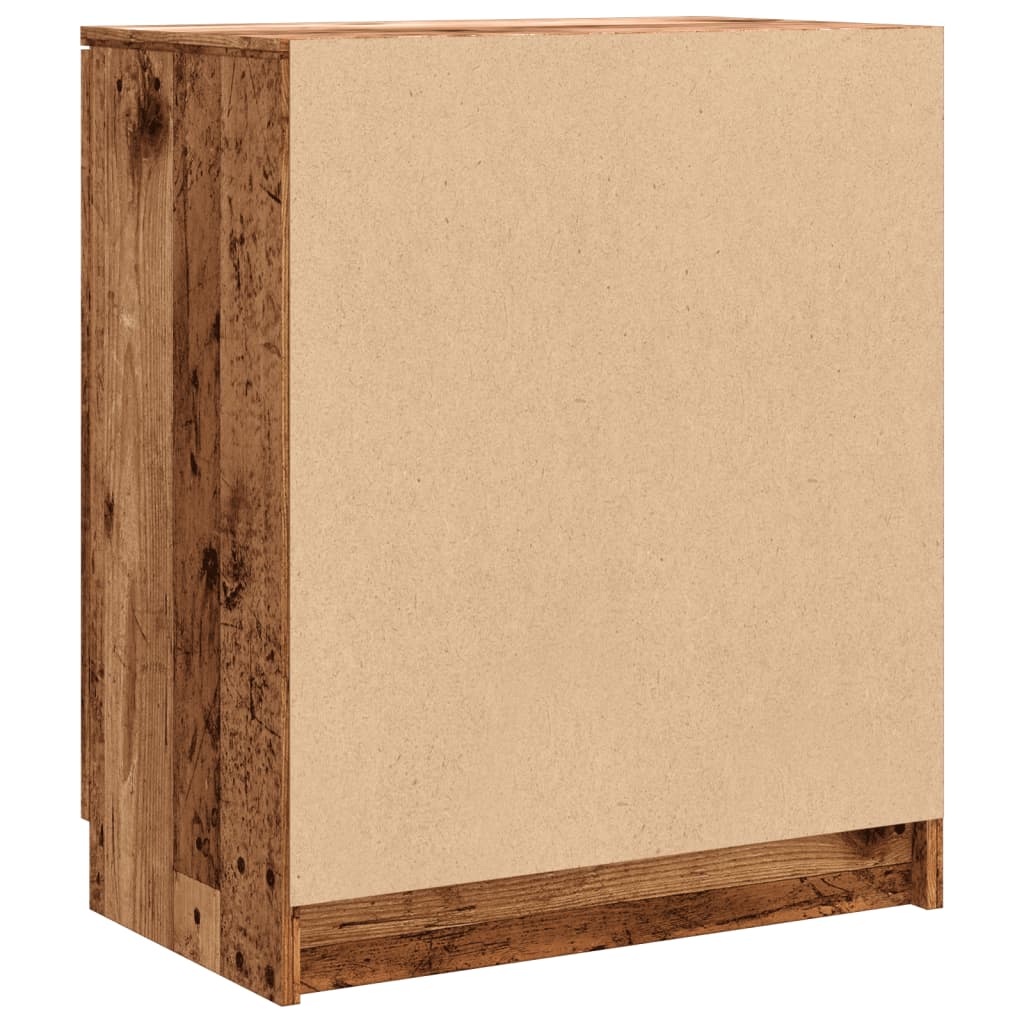 Schoenenkast 59x35x70 cm bewerkt hout oud houtkleurig is nu te koop bij PeponiXL, paradijselijk wonen!
