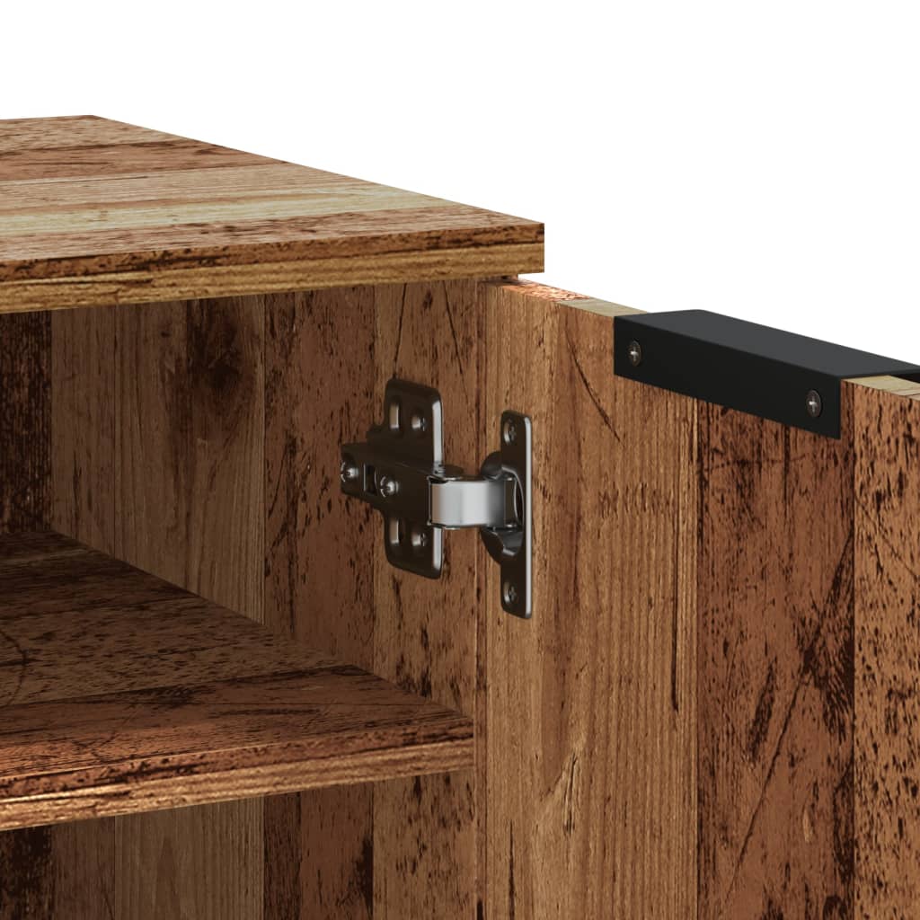 Schoenenkast 59x35x70 cm bewerkt hout oud houtkleurig is nu te koop bij PeponiXL, paradijselijk wonen!