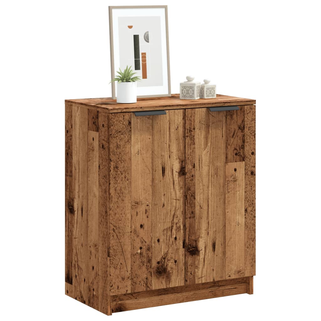 Schoenenkast 59x35x70 cm bewerkt hout oud houtkleurig is nu te koop bij PeponiXL, paradijselijk wonen!