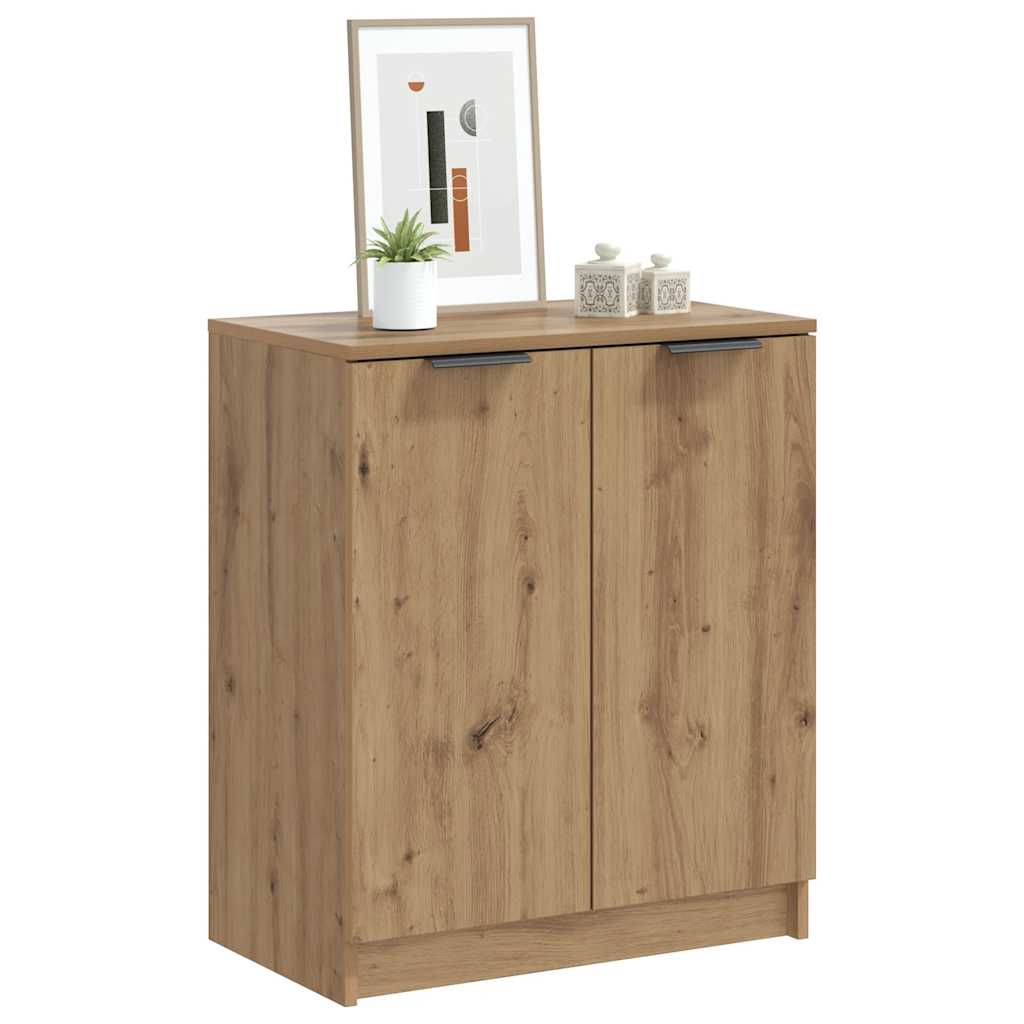 Schoenenkast 59x35x70 cm bewerkt hout artisanaal eikenkleurig is nu te koop bij PeponiXL, paradijselijk wonen!
