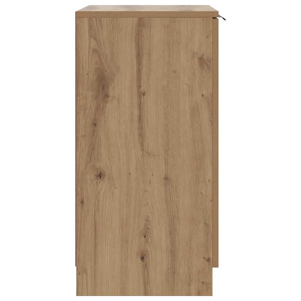 Schoenenkast 59x35x70 cm bewerkt hout artisanaal eikenkleurig is nu te koop bij PeponiXL, paradijselijk wonen!