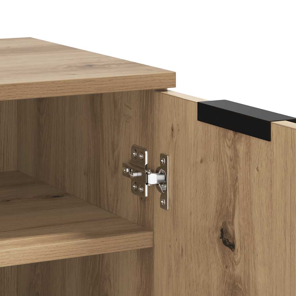 Schoenenkast 59x35x70 cm bewerkt hout artisanaal eikenkleurig is nu te koop bij PeponiXL, paradijselijk wonen!