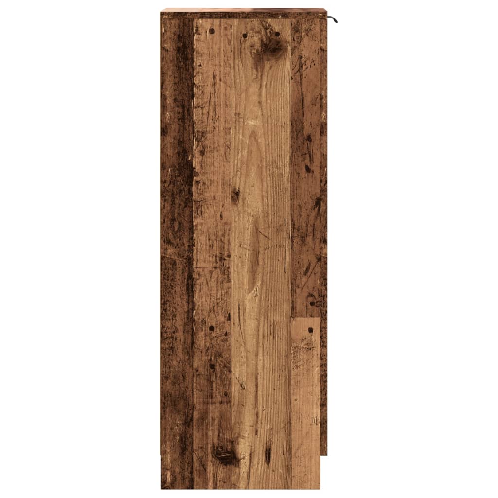 Schoenenkast 29,5x35x100,5 cm bewerkt hout oud houtkleurig is nu te koop bij PeponiXL, paradijselijk wonen!