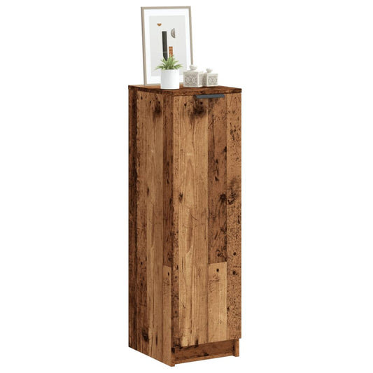 Schoenenkast 29,5x35x100,5 cm bewerkt hout oud houtkleurig is nu te koop bij PeponiXL, paradijselijk wonen!