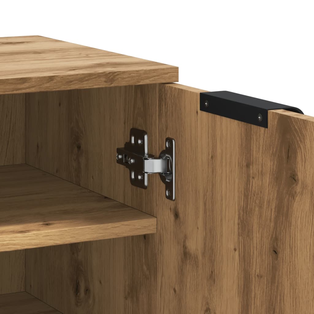 Schoenenkast 29,5x35x100,5 cm bewerkt hout artisanaal eiken is nu te koop bij PeponiXL, paradijselijk wonen!