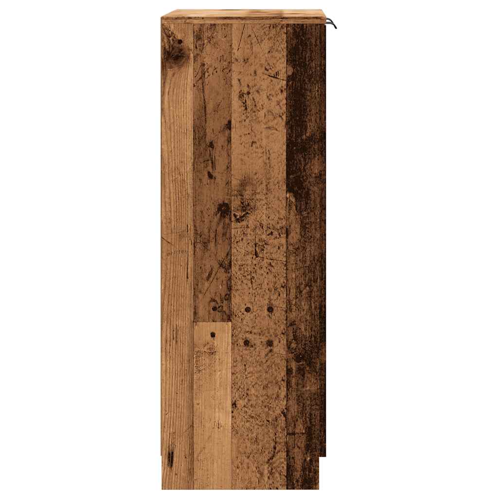 Schoenenkast 59x35x100,5 cm bewerkt hout oud houtkleurig is nu te koop bij PeponiXL, paradijselijk wonen!