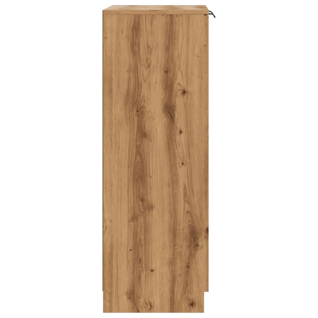 Schoenenkast 59x35x100,5 cm bewerkt hout artisanaal eikenkleur is nu te koop bij PeponiXL, paradijselijk wonen!