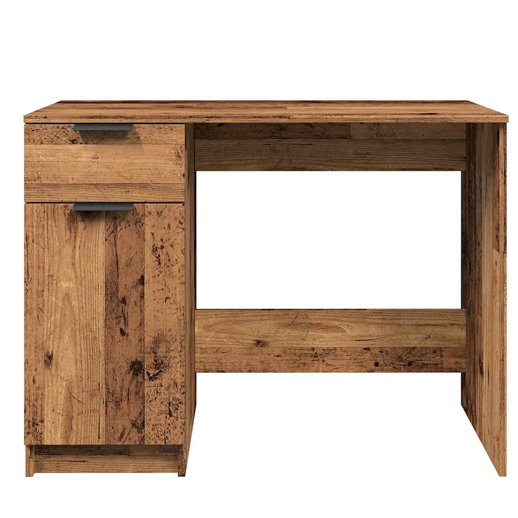 Bureau 100x50x75 cm bewerkt hout oud houtkleurig is nu te koop bij PeponiXL, paradijselijk wonen!