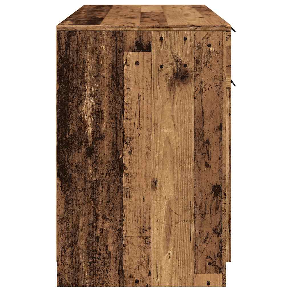 Bureau 100x50x75 cm bewerkt hout oud houtkleurig is nu te koop bij PeponiXL, paradijselijk wonen!