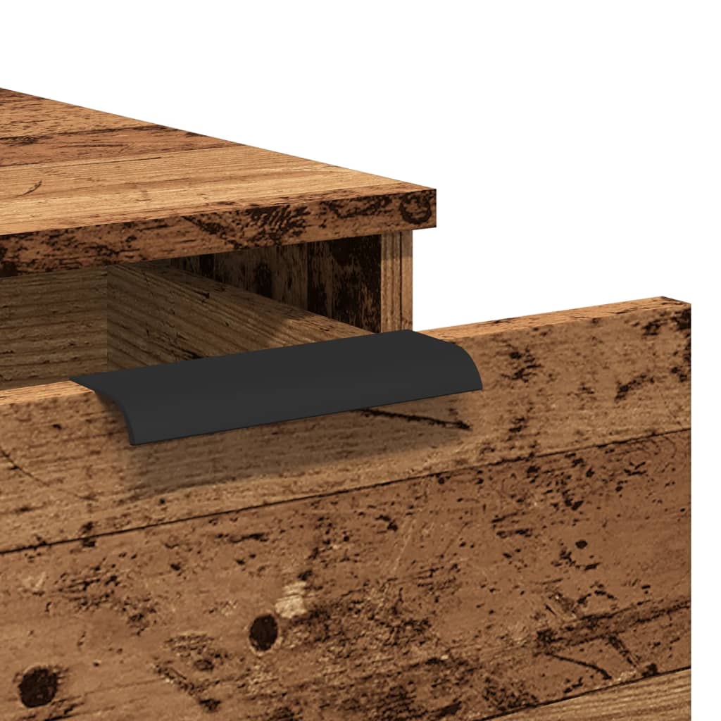 Bureau 33x50x75 cm bewerkt hout oud houtkleurig is nu te koop bij PeponiXL, paradijselijk wonen!