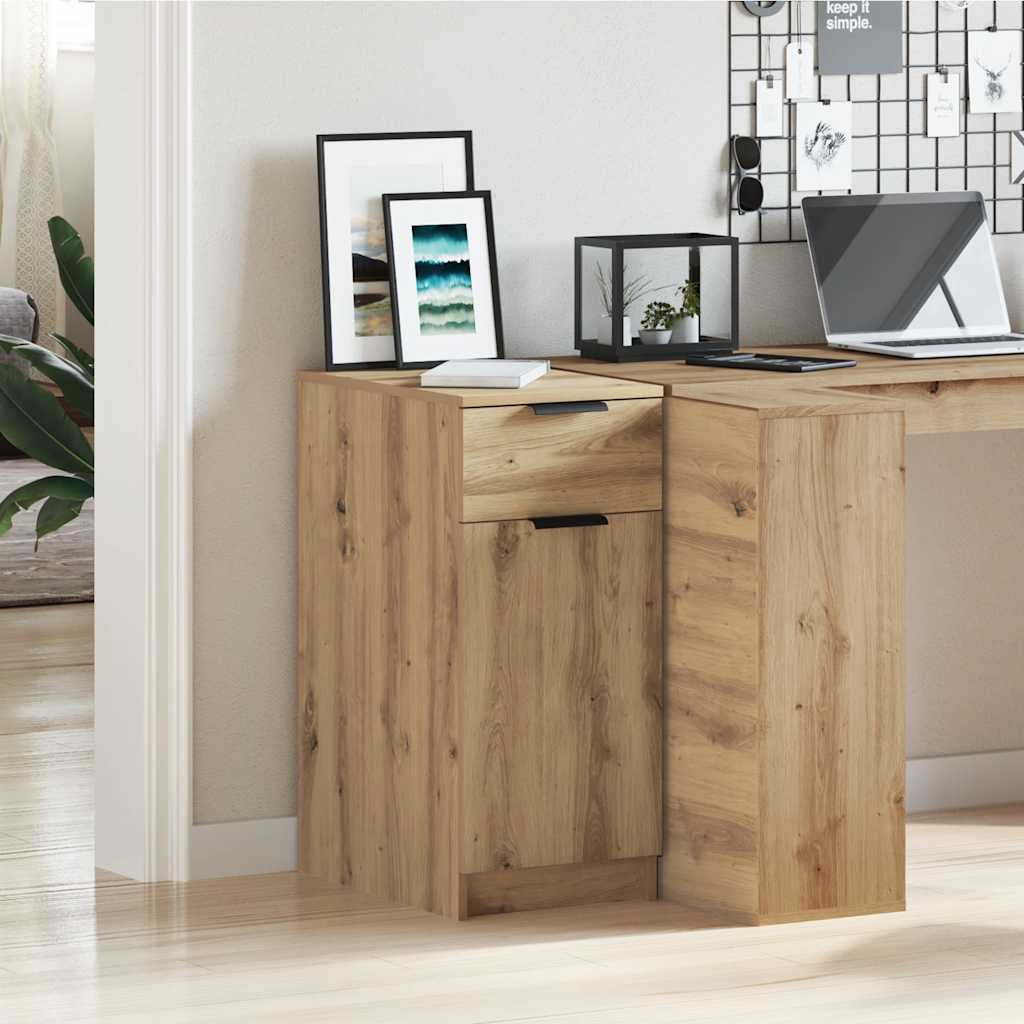 Bureaukast 33x50x75 cm bewerkt hout artisanaal eikenkleurig is nu te koop bij PeponiXL, paradijselijk wonen!