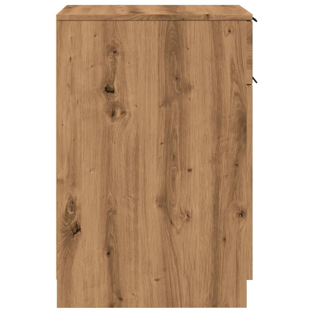 Bureaukast 33x50x75 cm bewerkt hout artisanaal eikenkleurig is nu te koop bij PeponiXL, paradijselijk wonen!