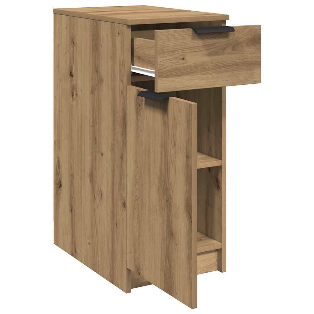 Bureaukast 33x50x75 cm bewerkt hout artisanaal eikenkleurig is nu te koop bij PeponiXL, paradijselijk wonen!