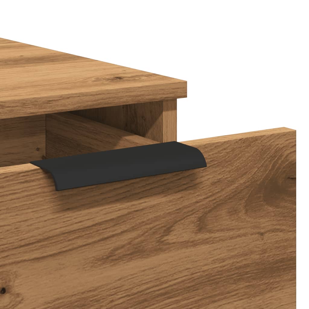 Bureaukast 33x50x75 cm bewerkt hout artisanaal eikenkleurig is nu te koop bij PeponiXL, paradijselijk wonen!