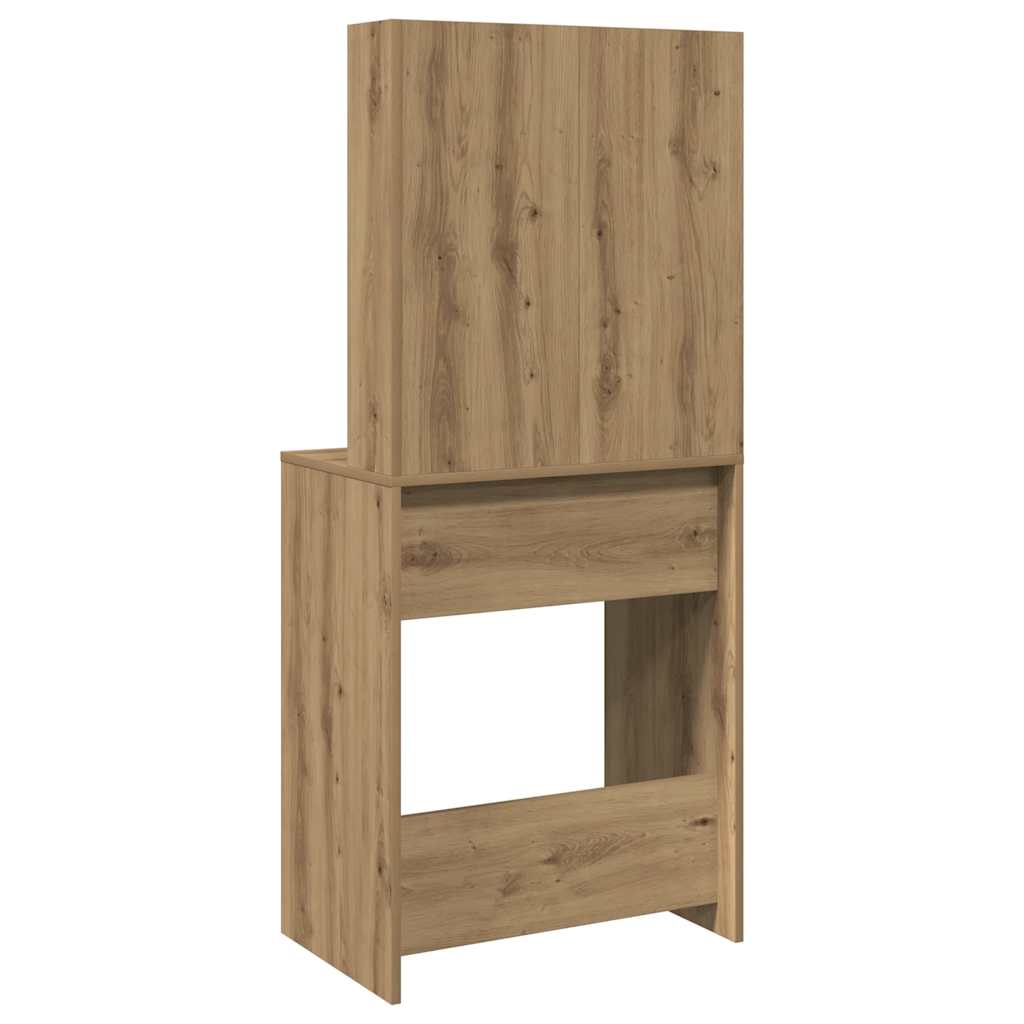 Kaptafel met LED-verlichting 60x40x140 cm artisanaal eikenkleur is nu te koop bij PeponiXL, paradijselijk wonen!