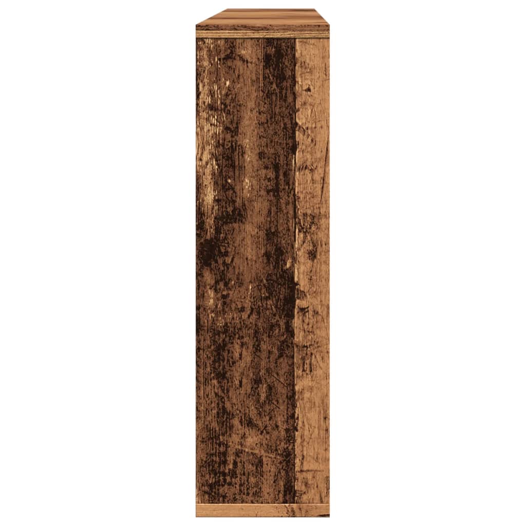 Spiegelkast met LED 76x15x55 cm bewerkt hout oud houtkleurig is nu te koop bij PeponiXL, paradijselijk wonen!