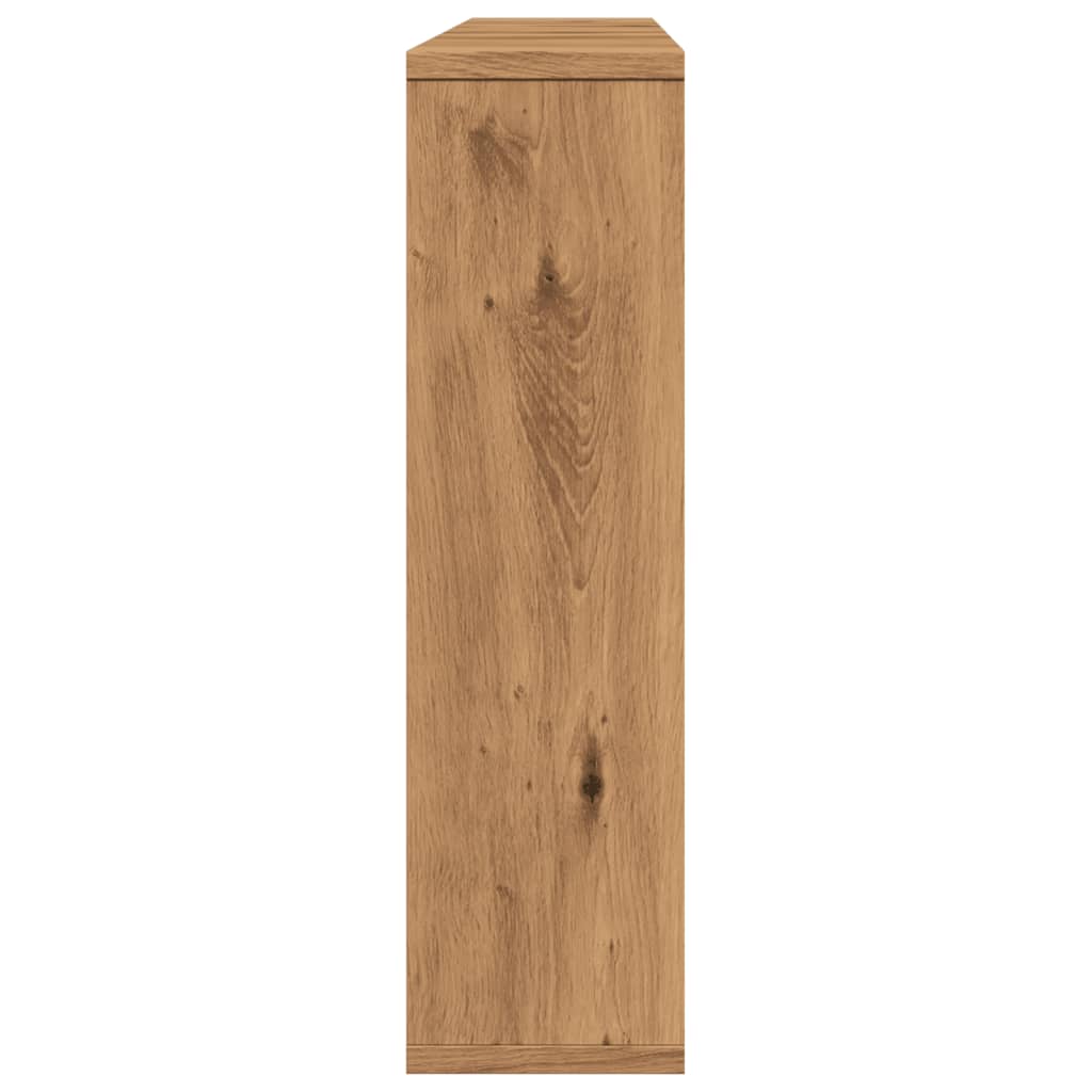 Spiegelkast met LED 76x15x55 cm bewerkt hout artisanaal eiken is nu te koop bij PeponiXL, paradijselijk wonen!