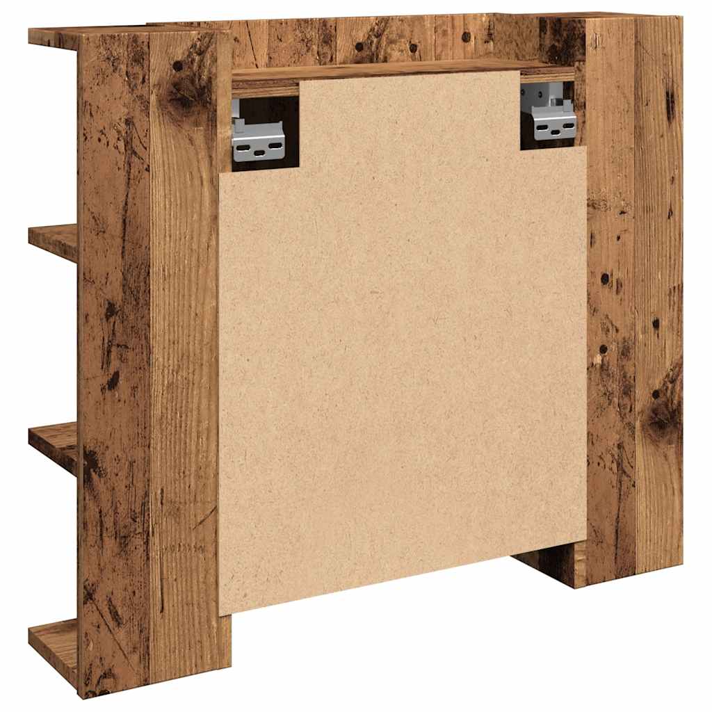 Spiegelkast met LED-verlichting 70x16,5x60 cm oud houtkleurig is nu te koop bij PeponiXL, paradijselijk wonen!