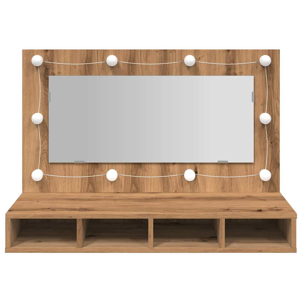 Spiegelkast met LED Artisan Eiken 90x31,5x62 cm is nu te koop bij PeponiXL, paradijselijk wonen!
