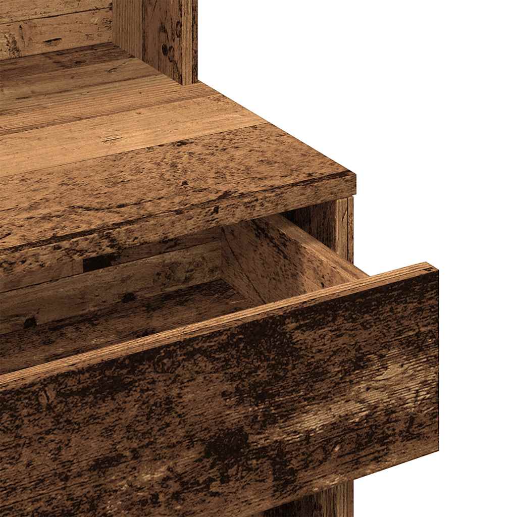 Kaptafel met spiegel 74,5x40x141 cm oud houtkleurig is nu te koop bij PeponiXL, paradijselijk wonen!