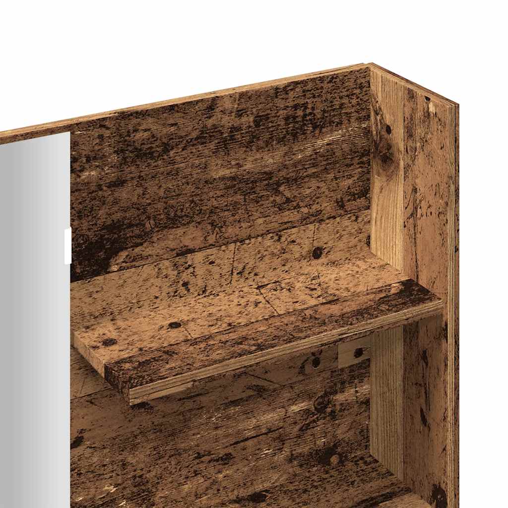 Kaptafel met spiegel 74,5x40x141 cm oud houtkleurig is nu te koop bij PeponiXL, paradijselijk wonen!