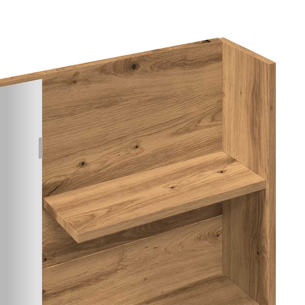 Kaptafel met spiegel 74,5x40x141 cm artisanaal eikenkleur is nu te koop bij PeponiXL, paradijselijk wonen!