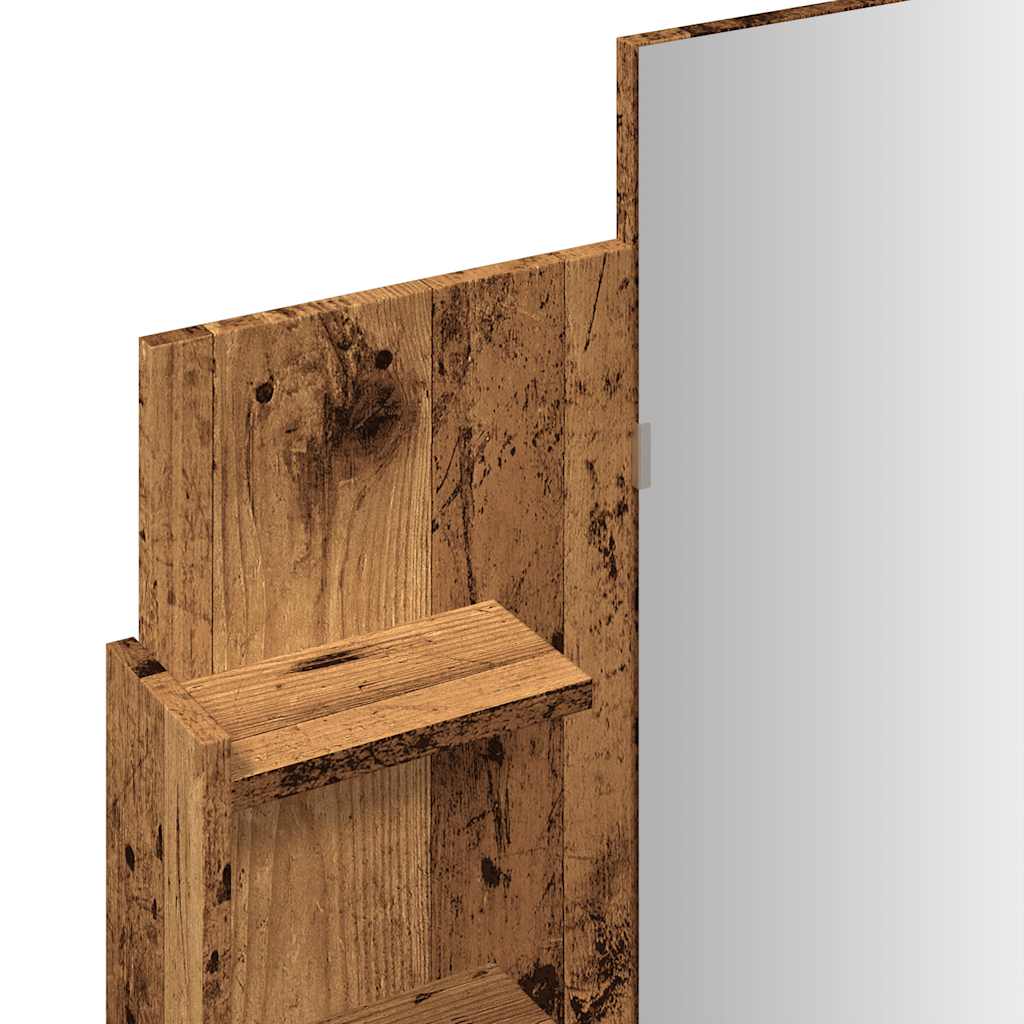 Kaptafel met spiegel 96x39x142 cm oud houtkleurig is nu te koop bij PeponiXL, paradijselijk wonen!