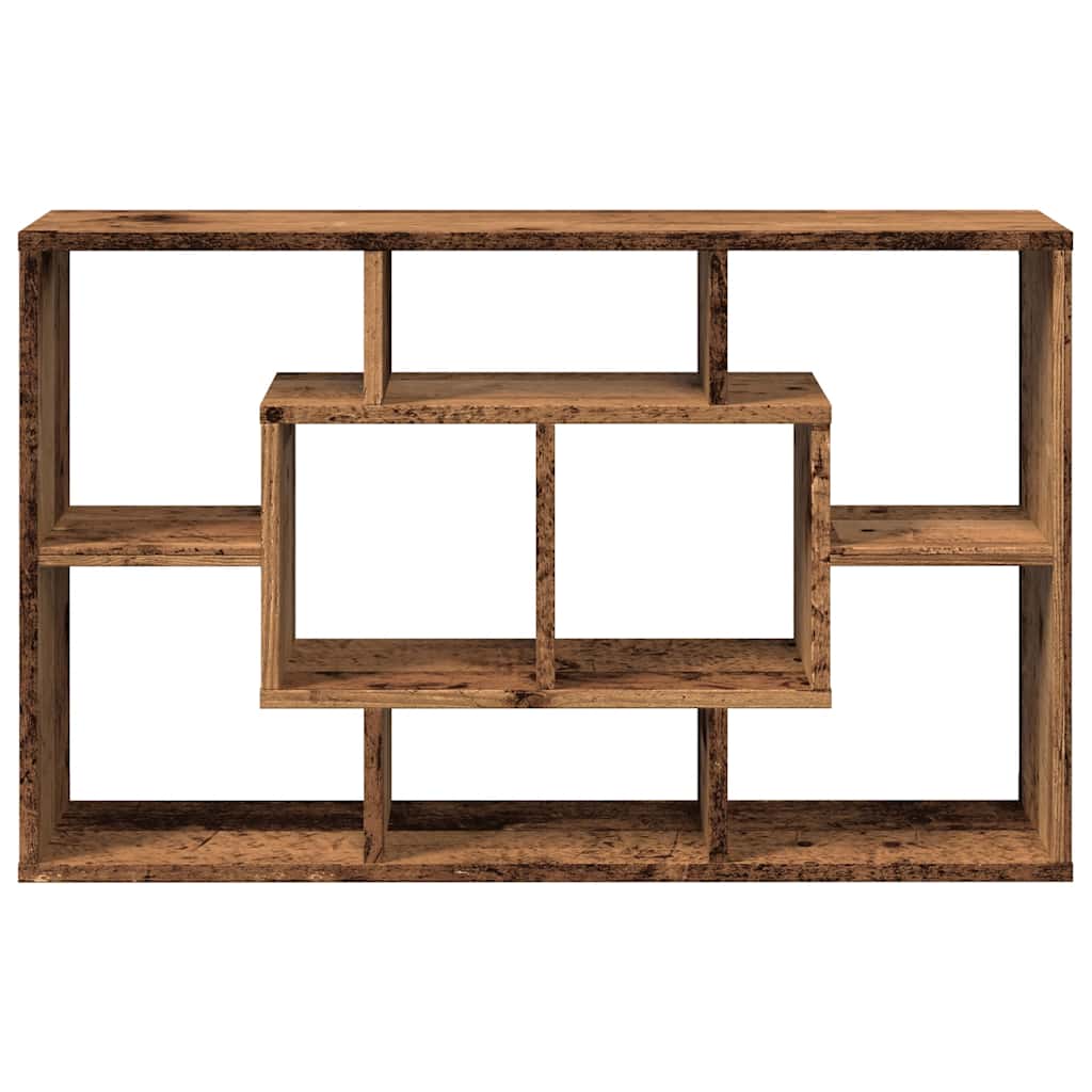 Wandschap 85x16x52,5 cm bewerkt hout oud houtkleurig is nu te koop bij PeponiXL, paradijselijk wonen!