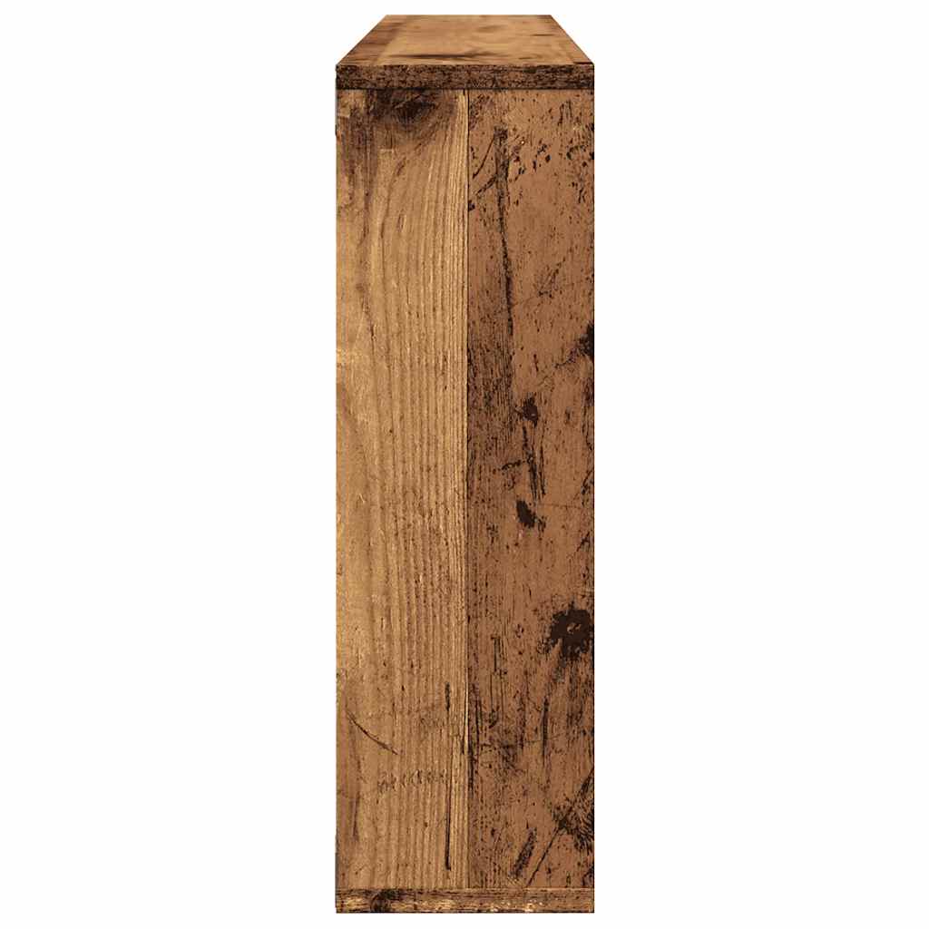 Wandschap 85x16x52,5 cm bewerkt hout oud houtkleurig is nu te koop bij PeponiXL, paradijselijk wonen!