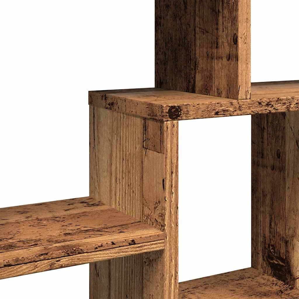 Wandschap 85x16x52,5 cm bewerkt hout oud houtkleurig is nu te koop bij PeponiXL, paradijselijk wonen!