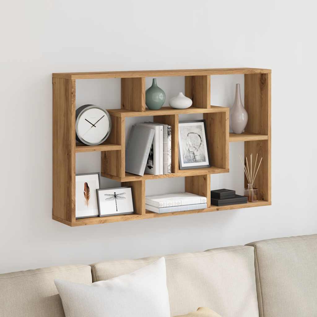 Wandplank Artisan Eiken 85x16x52,5 cm Bewerkt Hout is nu te koop bij PeponiXL, paradijselijk wonen!
