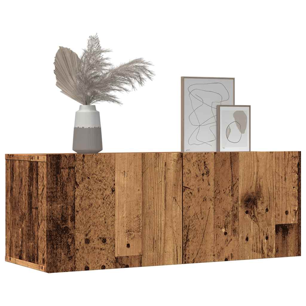 Tv-meubels 2 st wandgemonteerd 80x30x30 cm oud houtkleurig is nu te koop bij PeponiXL, paradijselijk wonen!