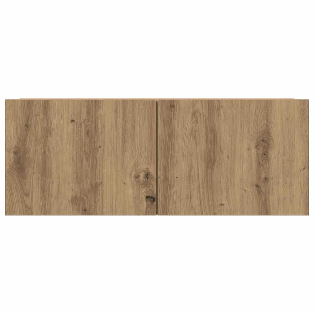 Tv-meubels 2 st wandgemonteerd 80x30x30cm artisanaal eikenkleur is nu te koop bij PeponiXL, paradijselijk wonen!