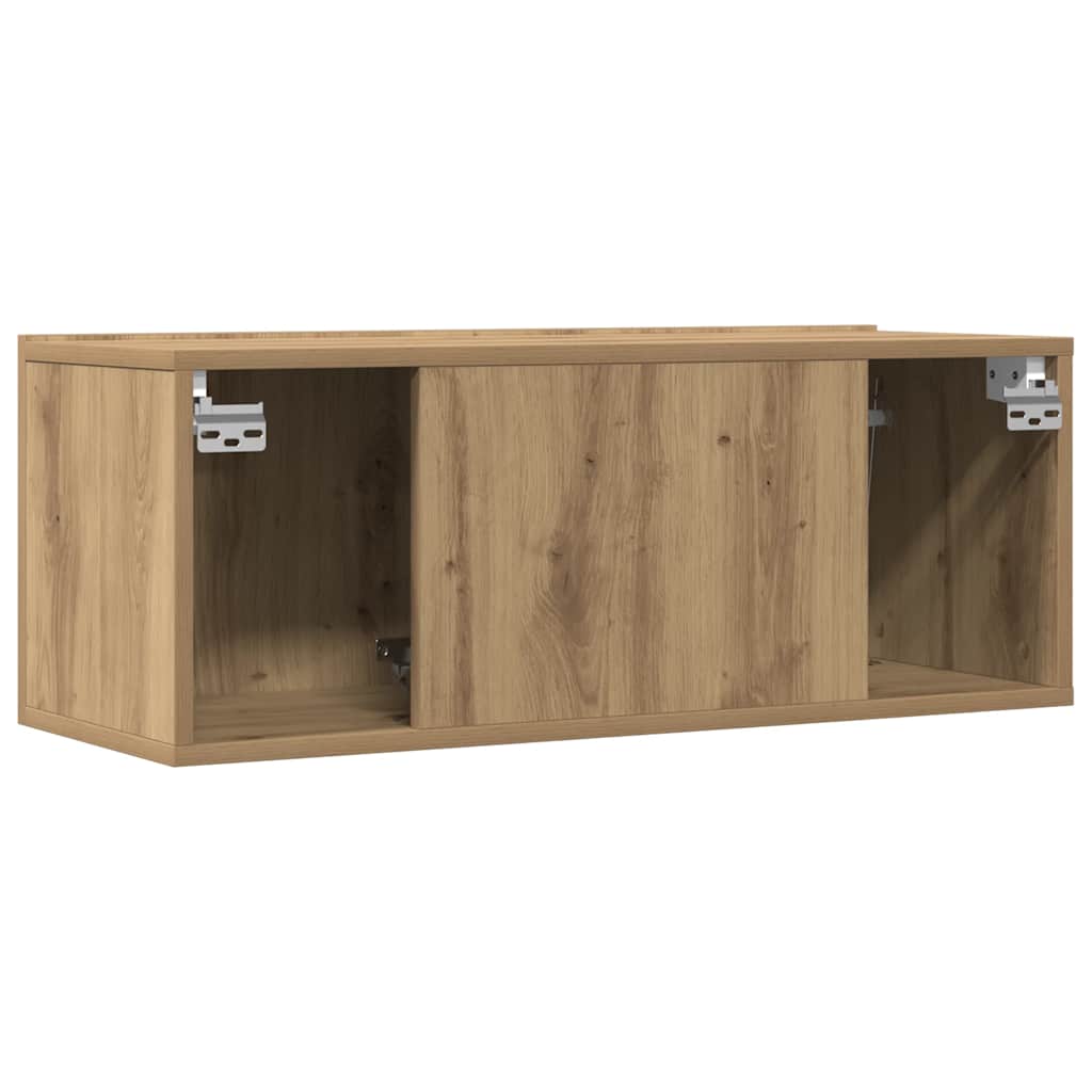 Tv-meubels 2 st wandgemonteerd 80x30x30cm artisanaal eikenkleur is nu te koop bij PeponiXL, paradijselijk wonen!