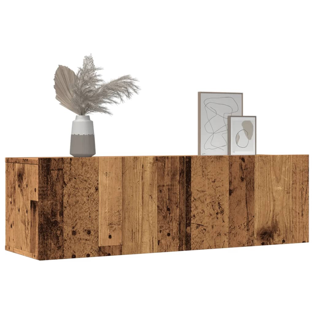 Tv-meubels 2 st wandgemonteerd 100x30x30 cm oud houtkleurig is nu te koop bij PeponiXL, paradijselijk wonen!