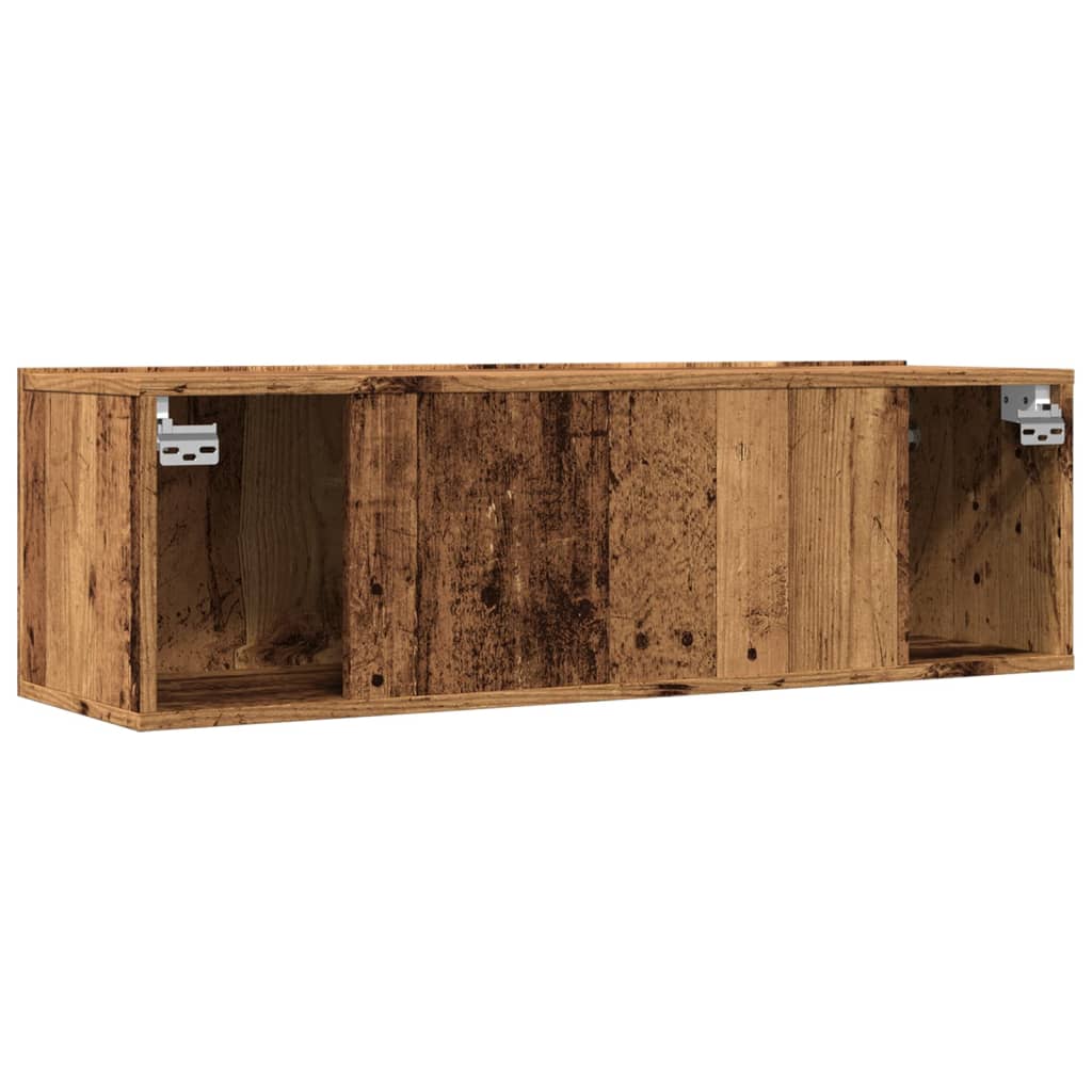 Tv-meubels 2 st wandgemonteerd 100x30x30 cm oud houtkleurig is nu te koop bij PeponiXL, paradijselijk wonen!