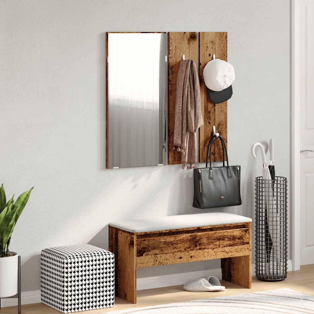 Halmeubelset bewerkt hout oud houtkleurig is nu te koop bij PeponiXL, paradijselijk wonen!