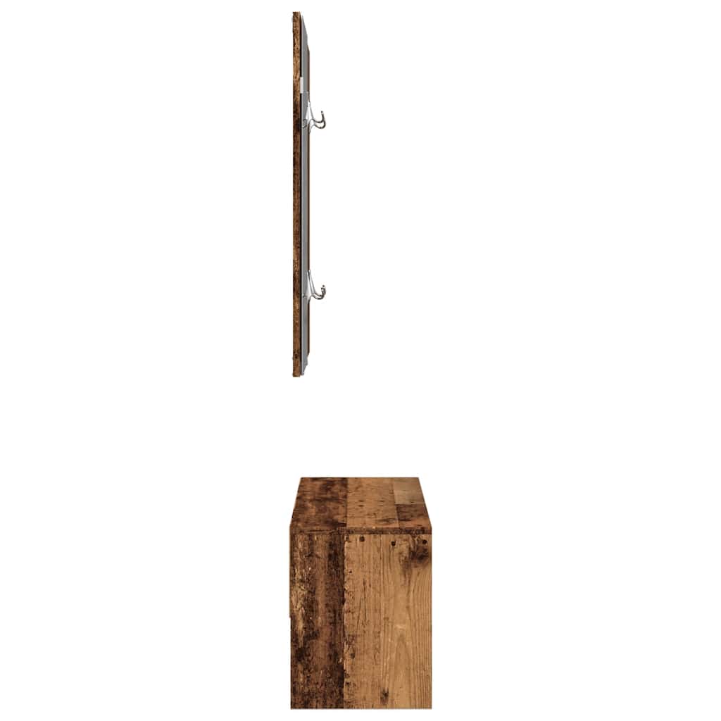 Halmeubelset bewerkt hout oud houtkleurig is nu te koop bij PeponiXL, paradijselijk wonen!